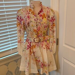 Zimmermann Floral Mini Dress - Multicolor size 3 NWT